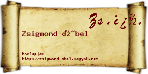 Zsigmond Ábel névjegykártya